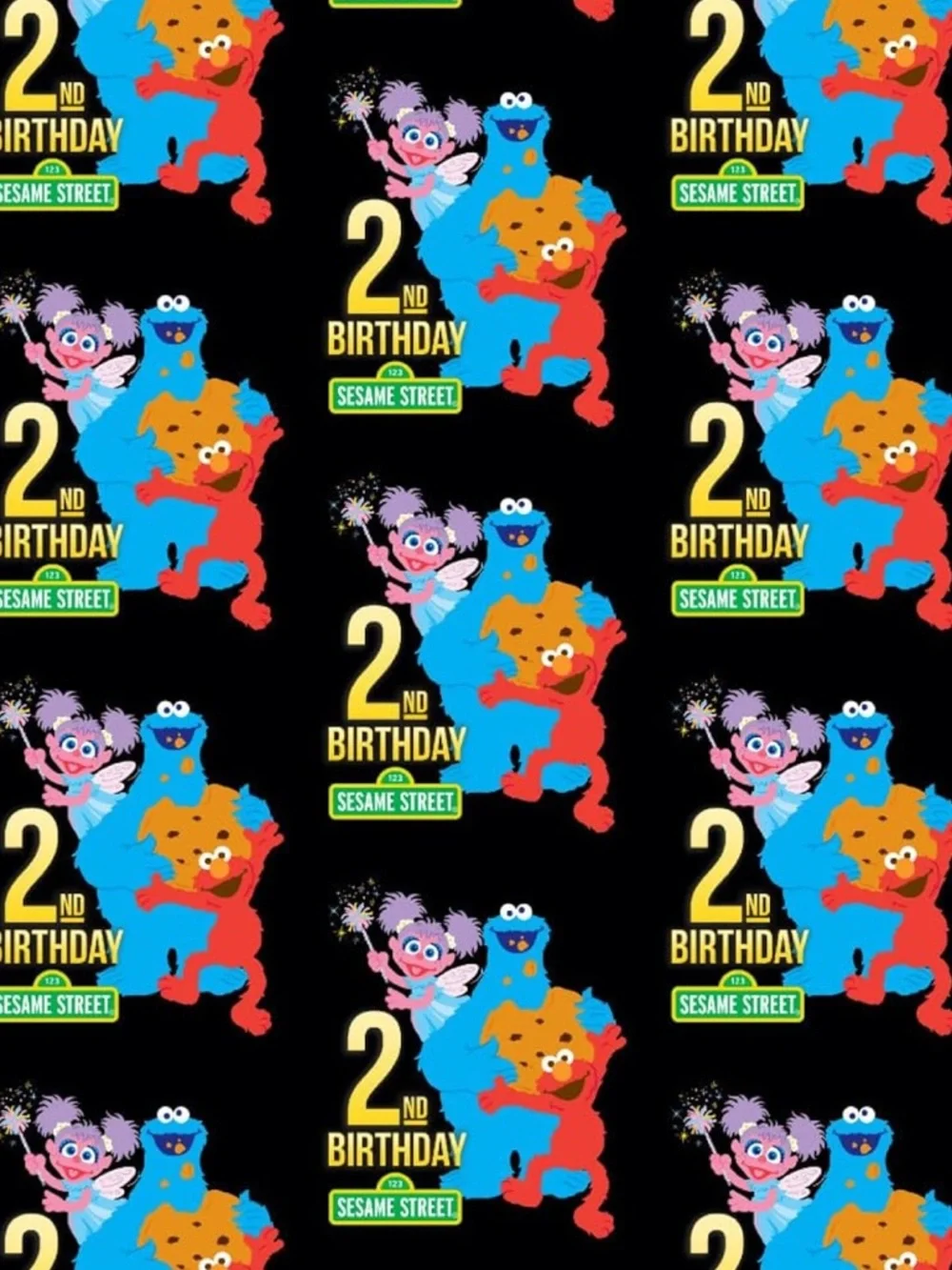Sesame Street 2nd Birthday Wrapping Paper